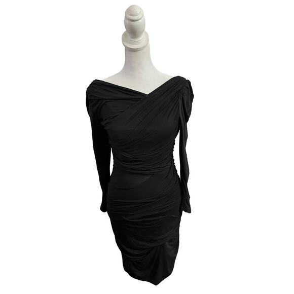 Anthropologie Dresses & Skirts - Anthropologie Leifsdottir Viscose Spandex Ruched Scoop Neck Dress Feather Sz S